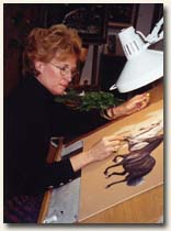 Lesley Harrison - Working on a new painting